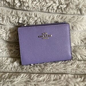 Coach Purple Pebbled Leather Wallet